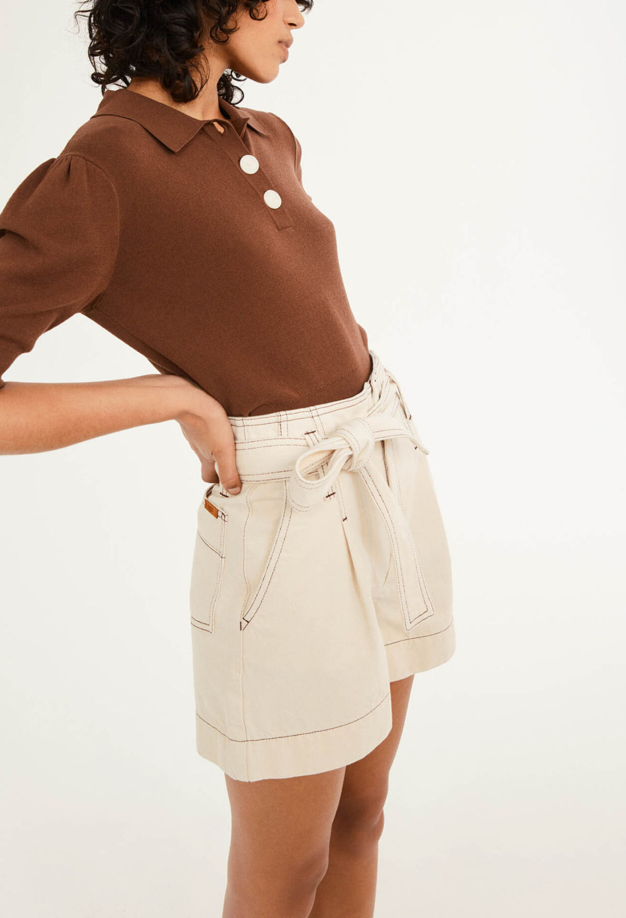 Shorts mit hoher Taille