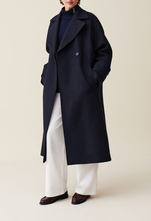 Wollmantel im Trenchcoat-Stil