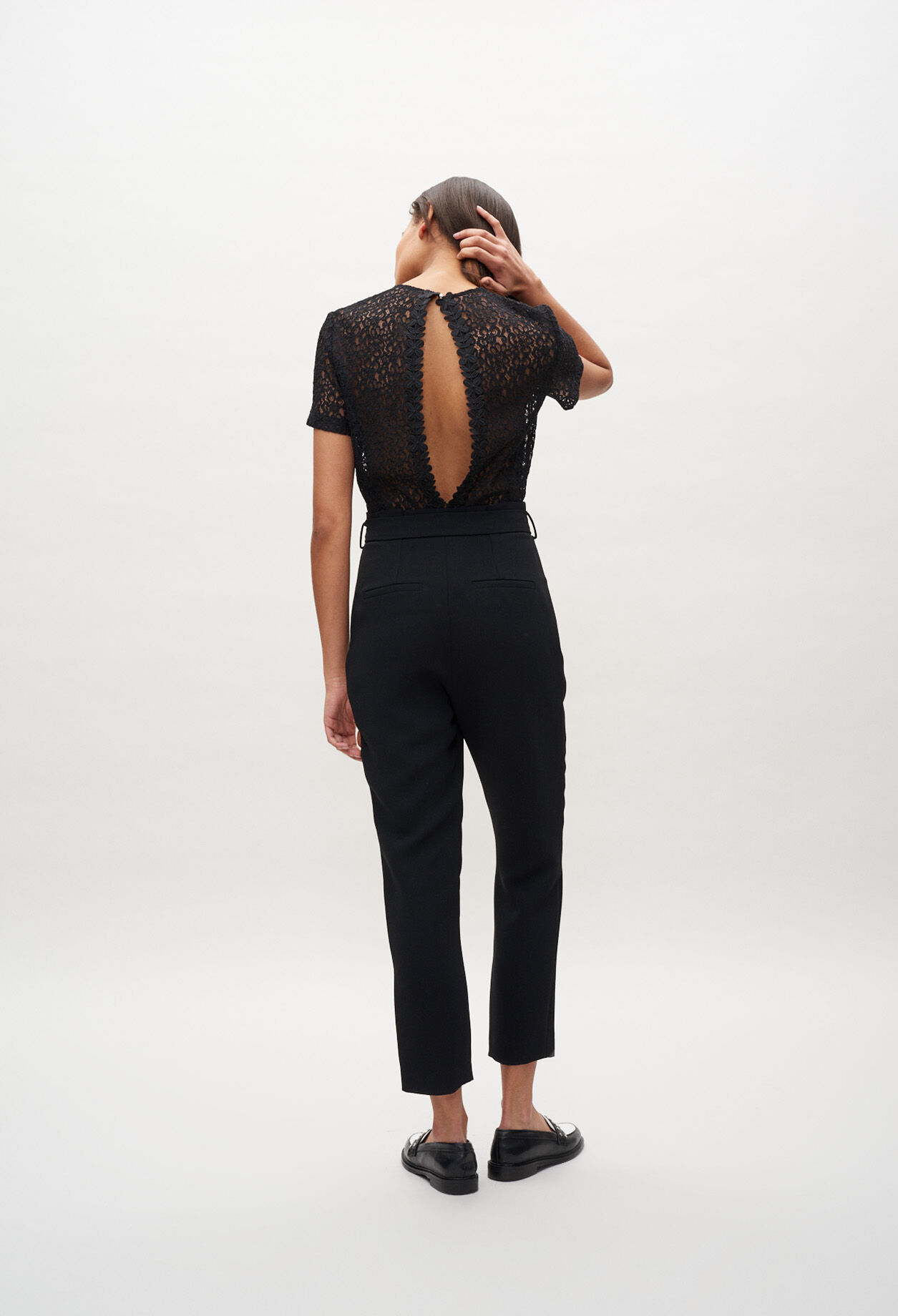 Jumpsuit mit Detail aus Spitze