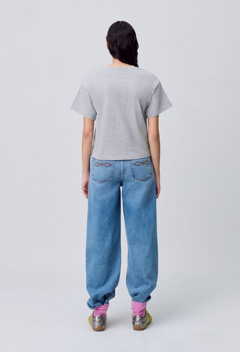 Weites Baumwoll-T-Shirt