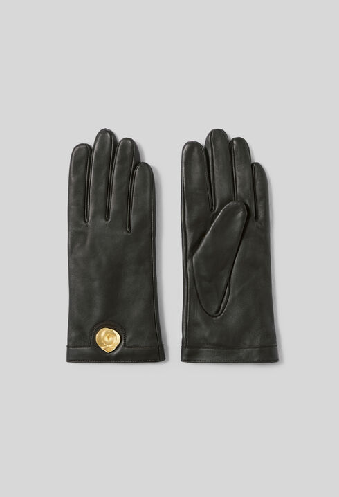 Lammlederhandschuhe Golddetail