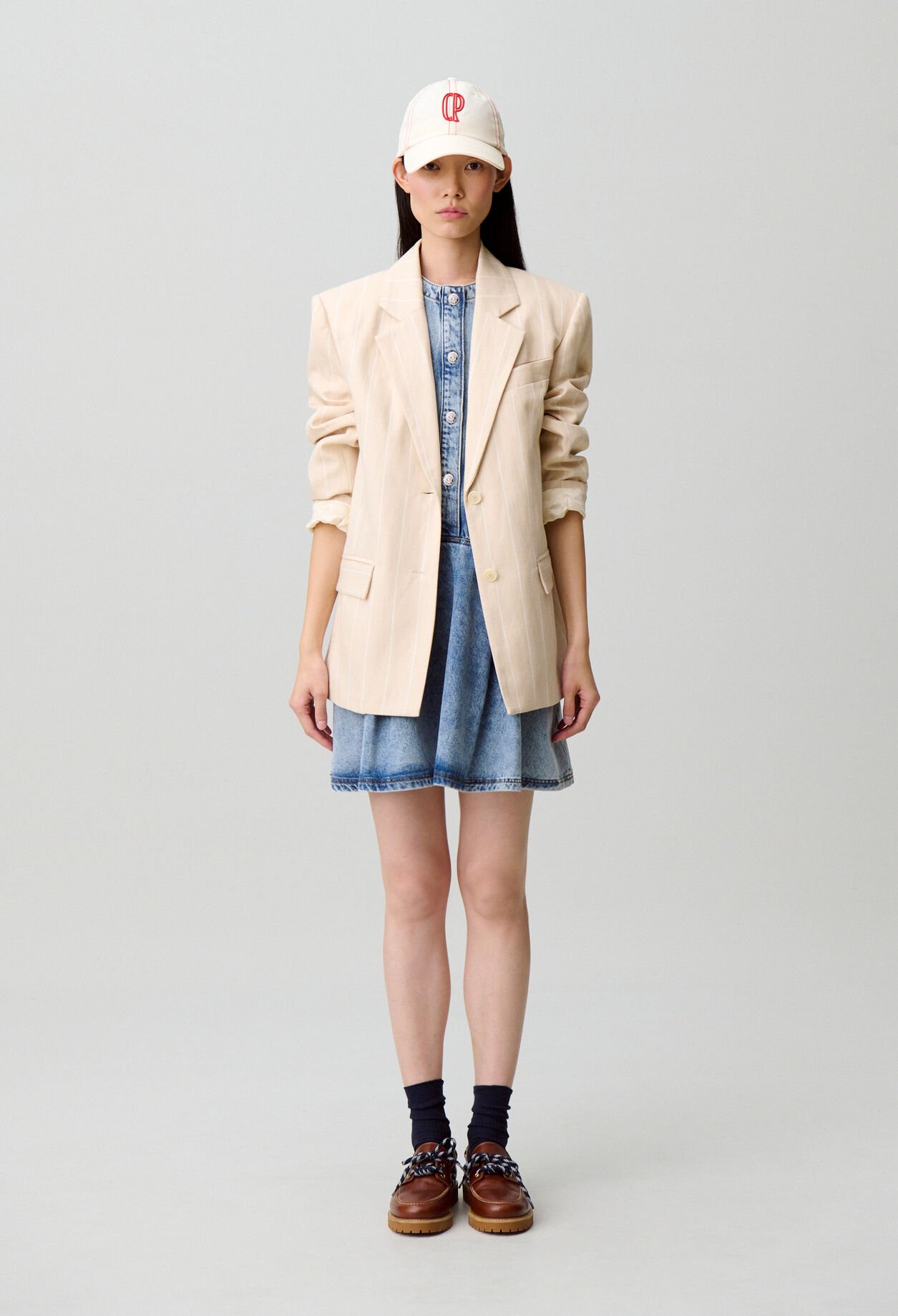 Ausgestelltes Washed-Jeanskleid