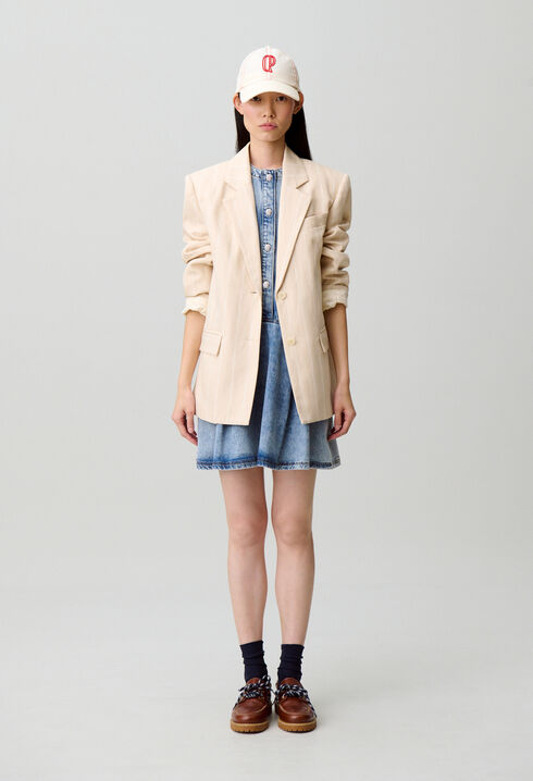 Ausgestelltes Washed-Jeanskleid