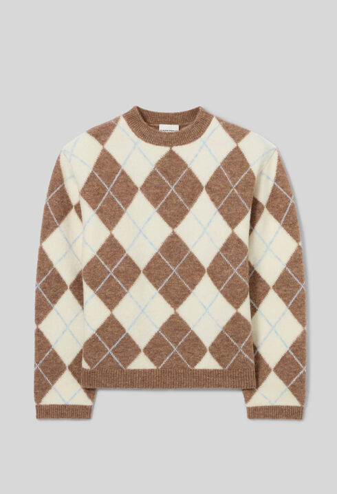 Mehrfarbiger gerader Pullover