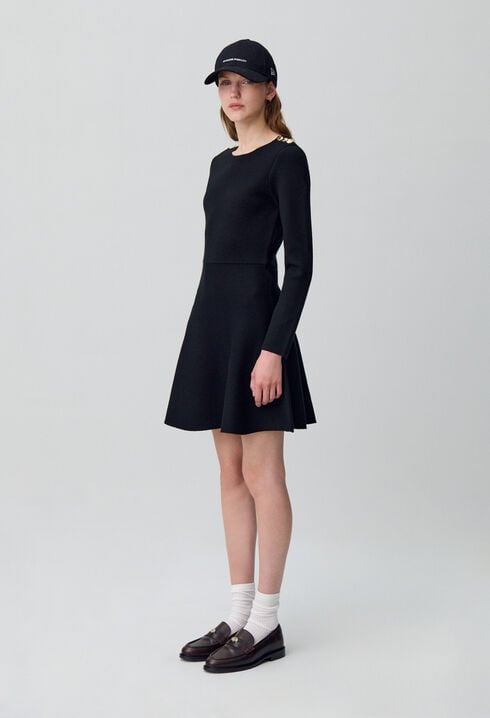 Strickkleid in Skater-Optik