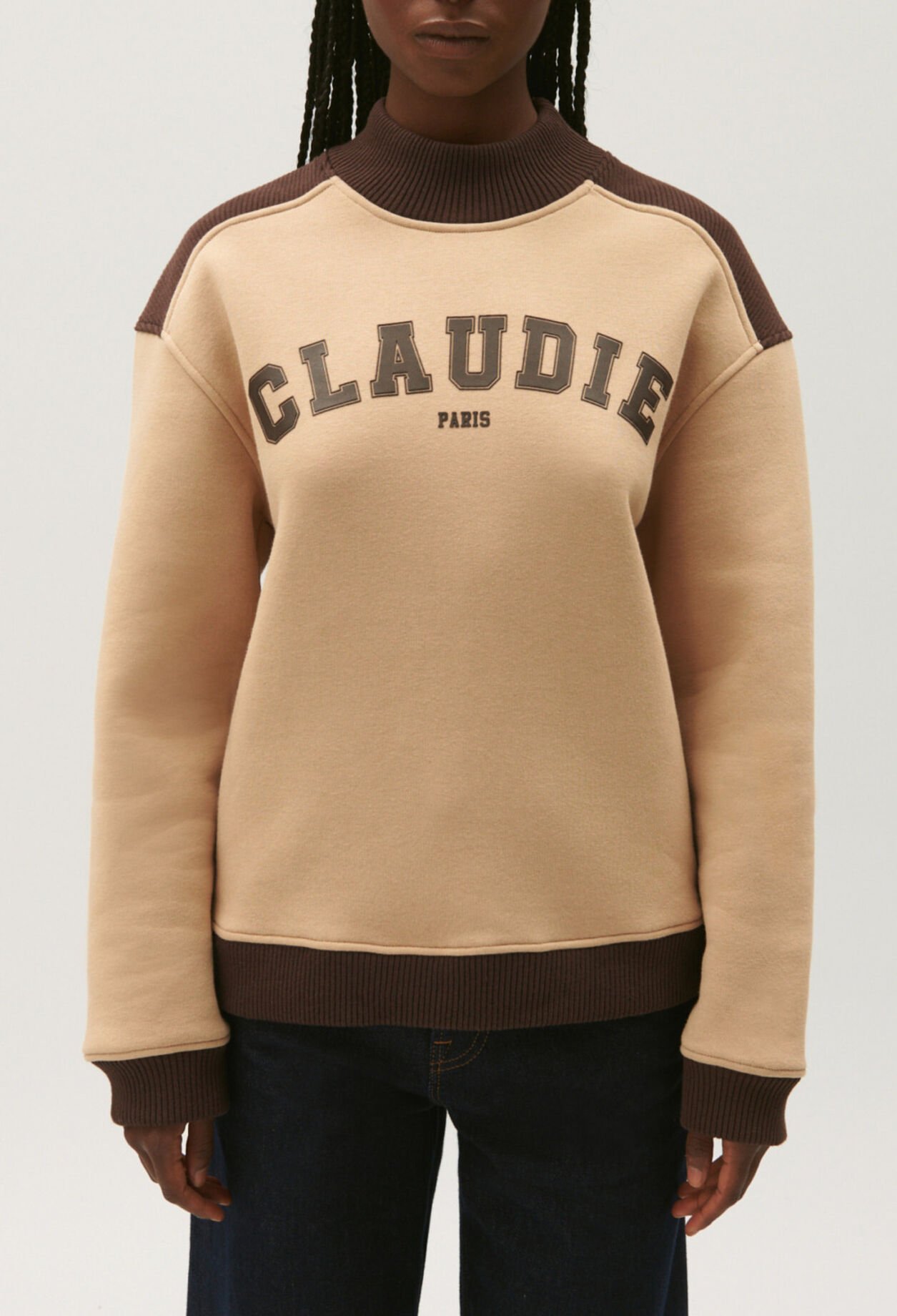 Zweifarbiges Oversize-Sweatshirt