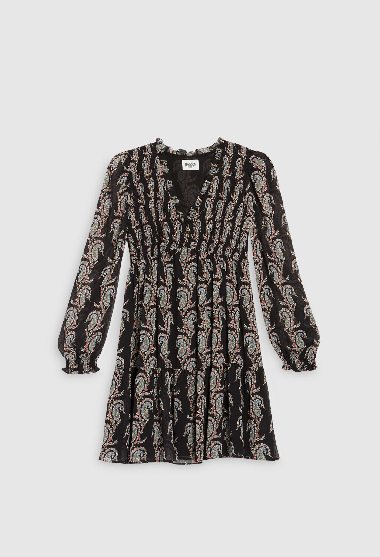 Kurzes Kleid mit Paisley-Print