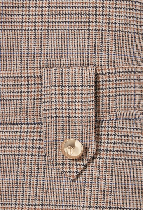 Karierter Latz-Overall-Shorts
