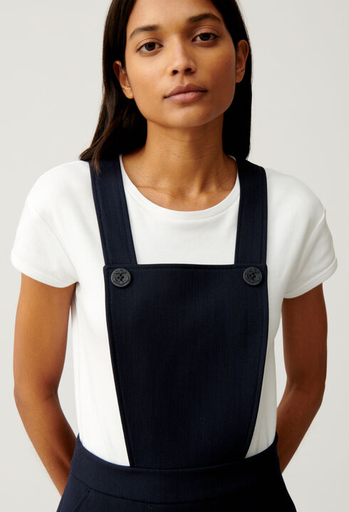 Kurzes Trägerkleid Marineblau