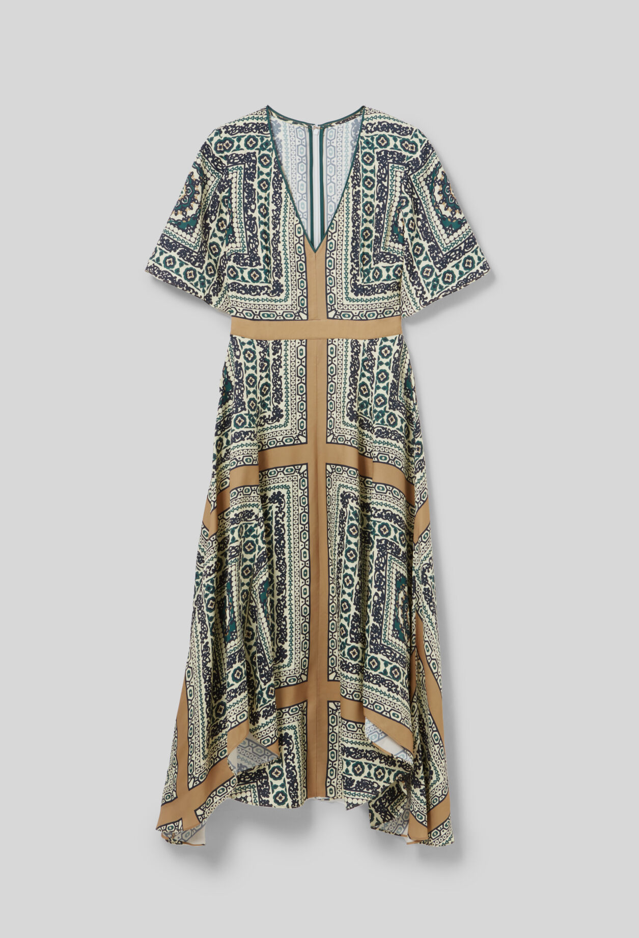 Langes fließendes Print-Kleid