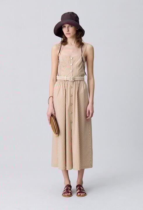 Gestreiftes Maxikleid