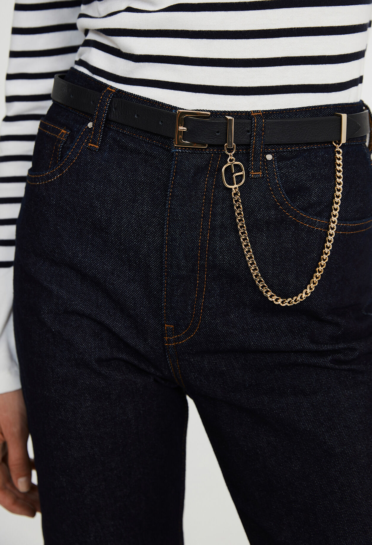 Gürtel Leder mit Kette