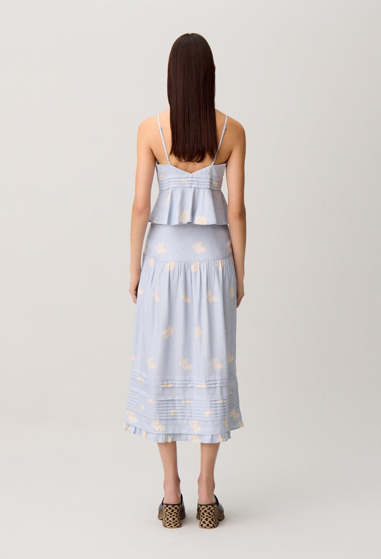 Midi-Rock mit Blumenmuster