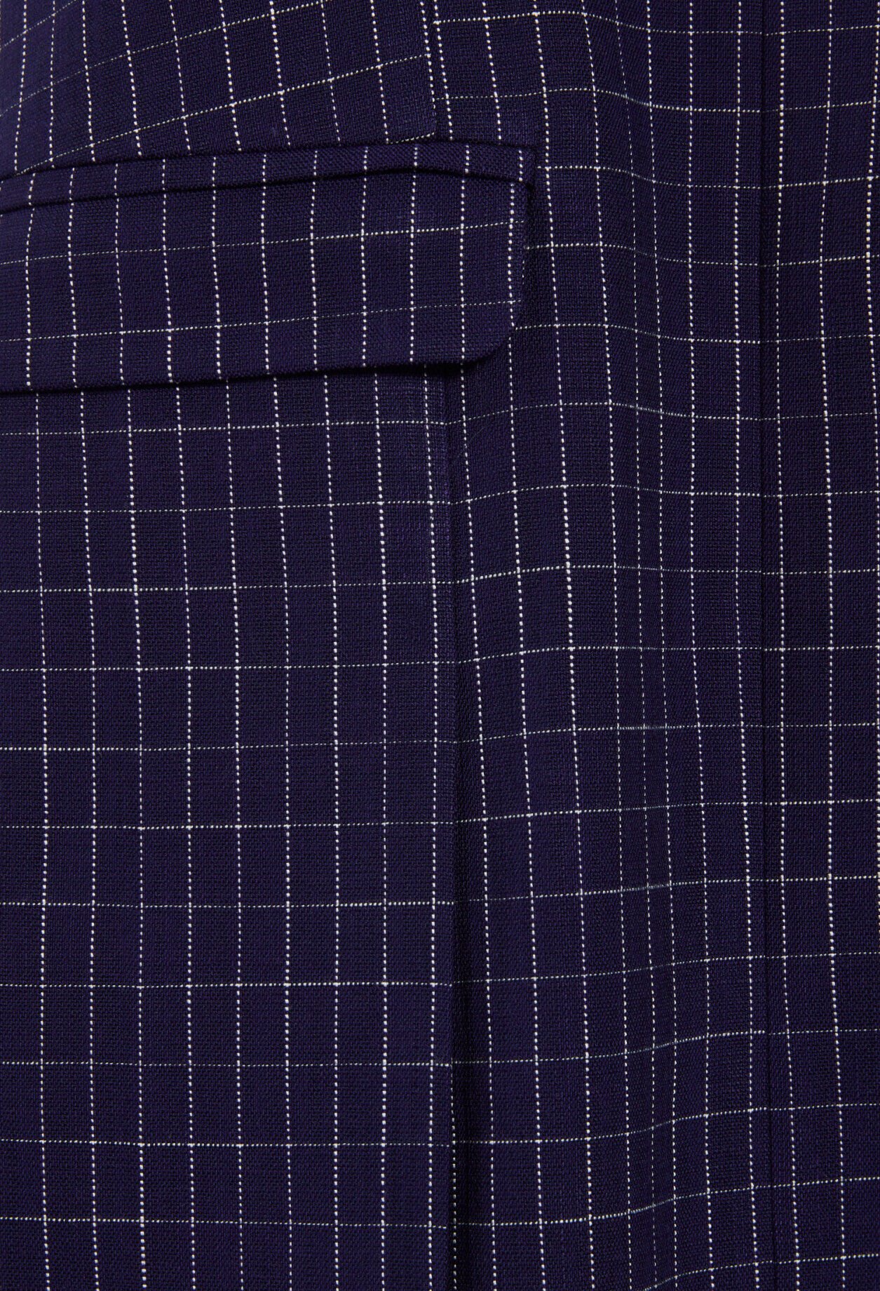 Kurzes Kleid mit Karomuster Indigoblau