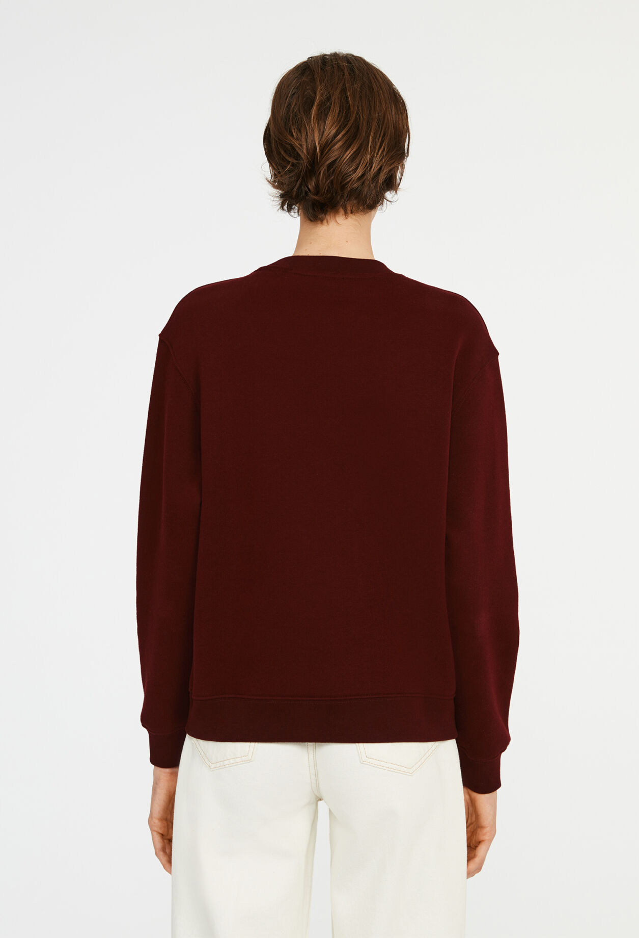 Gerades burgunderrot Sweatshirt mit Logo