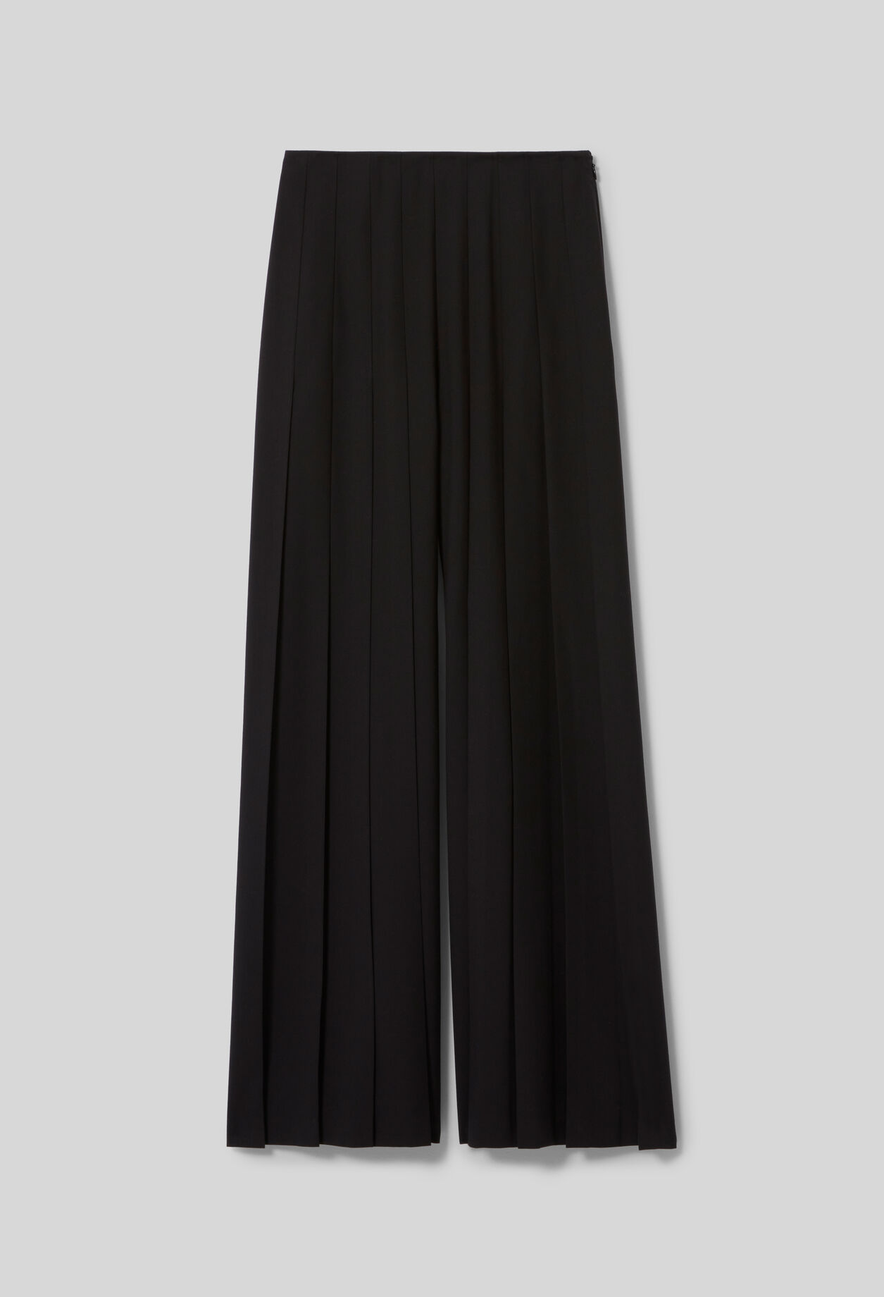 Weite plissierte Hose Schwarz