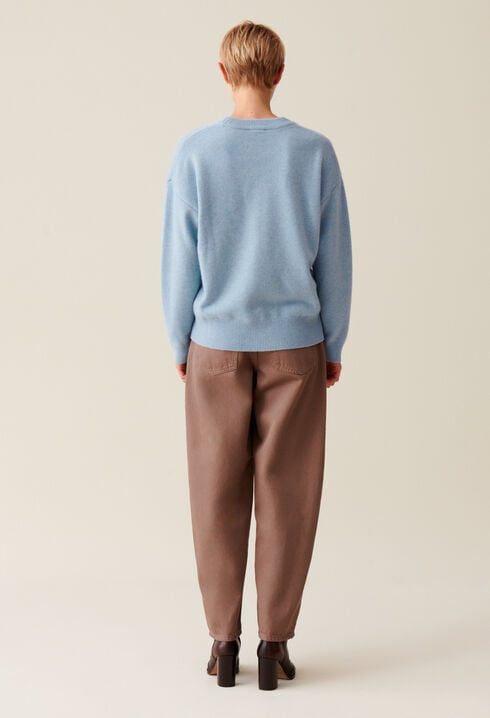 Kaschmirpullover mit CP-Stickerei