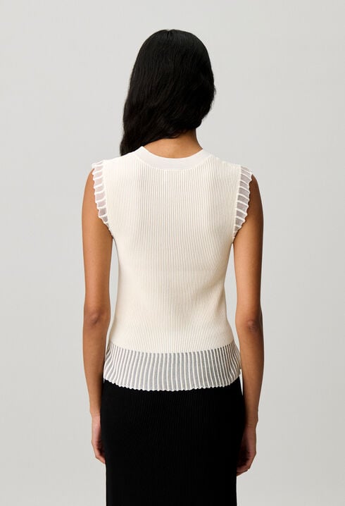 Stricktop mit Stehkragen