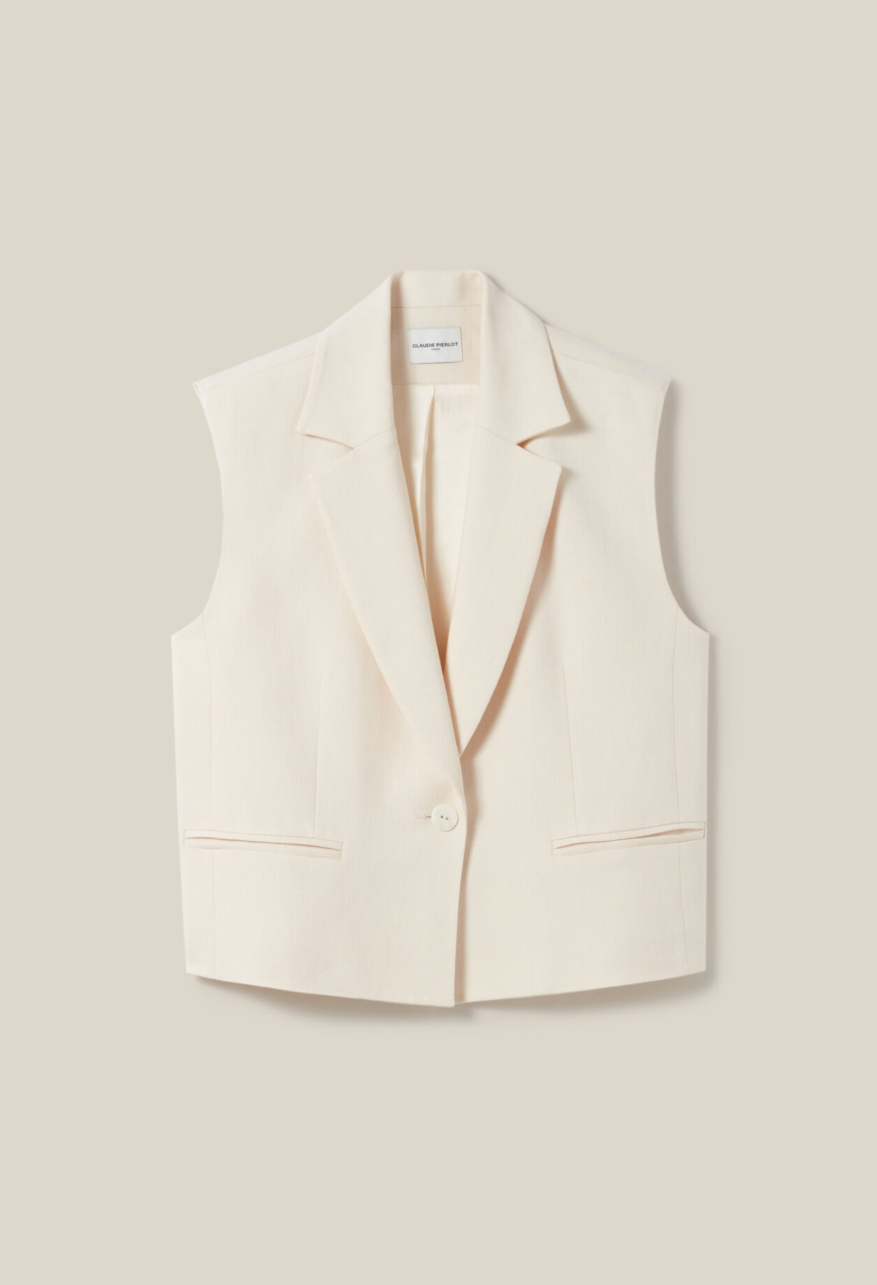 Elfenbeinfarbener Anzug-Blazer
