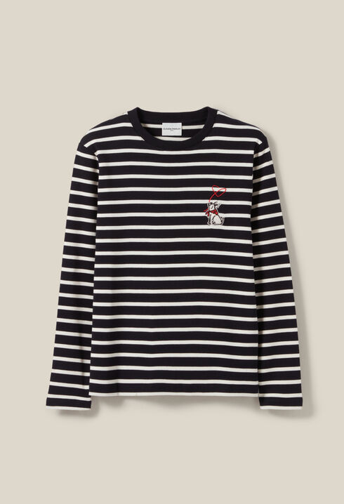 Marinière-T-Shirt Stickerei Jean Toto