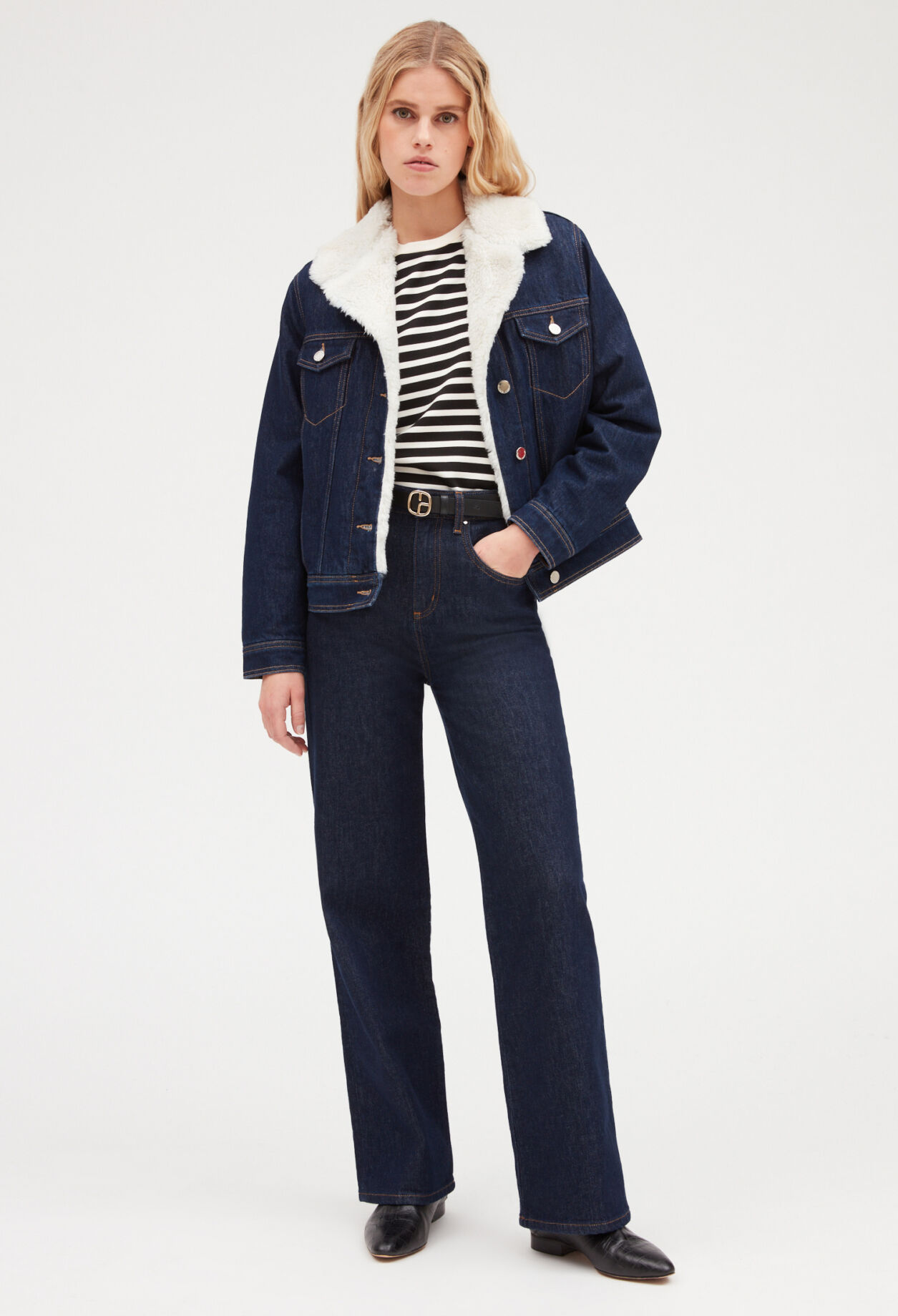 Gefütterter Blouson aus Pelzimitat