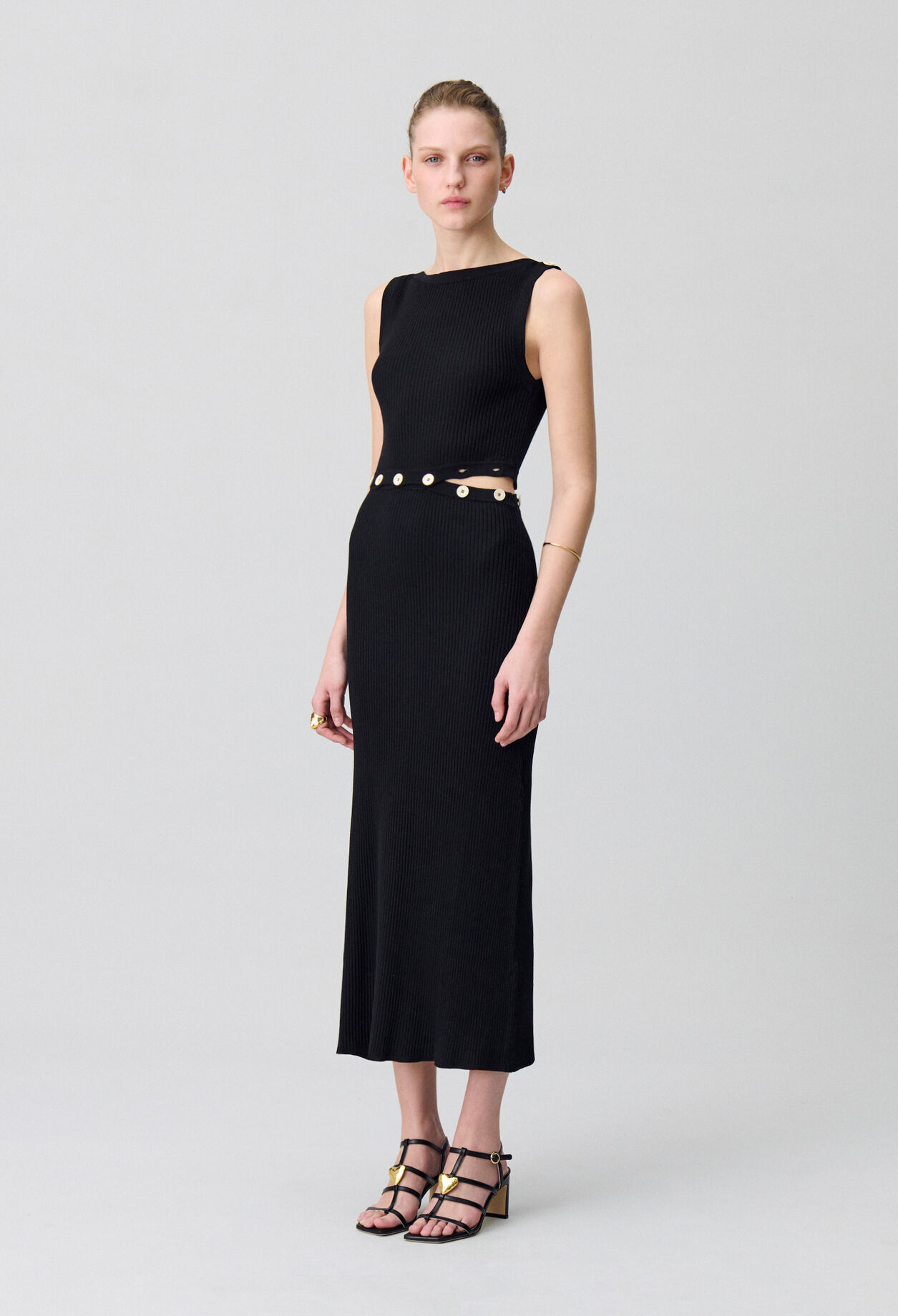 Knielanges Strickkleid