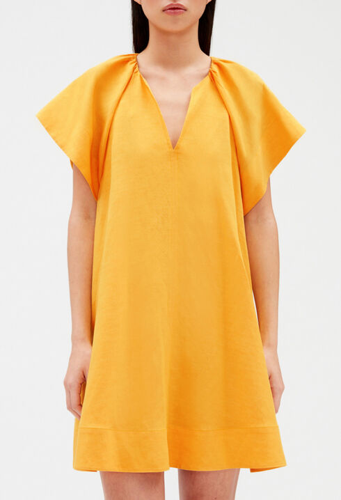 Kurzes Kleid, gelb