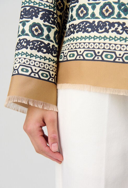 Bedruckte Seidenbluse