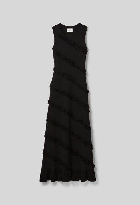Langes Kleid aus feinem Strick