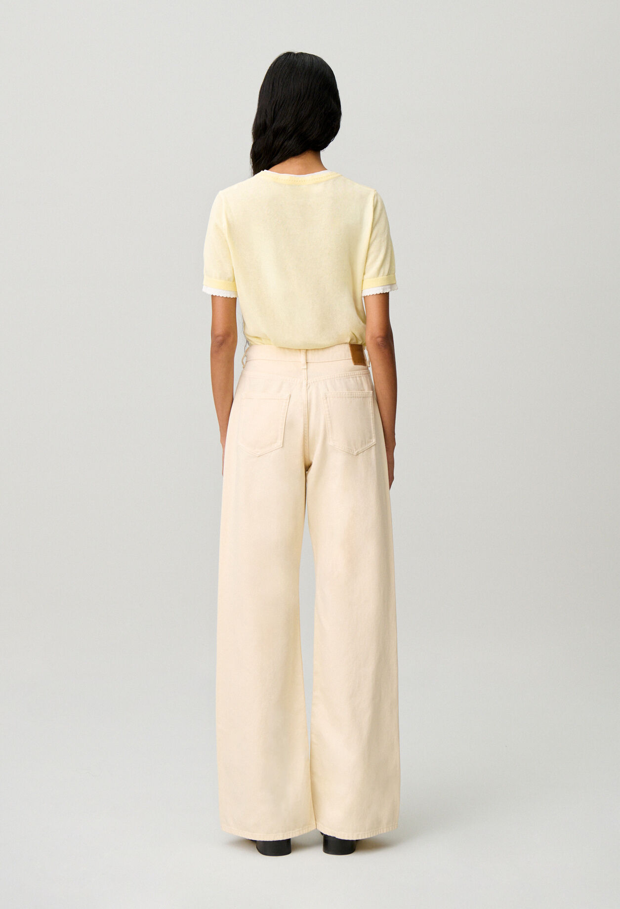 High-Waist-Schlagjeans