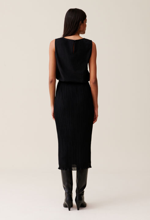 7/8-Kleid mit Rundhalsausschnitt