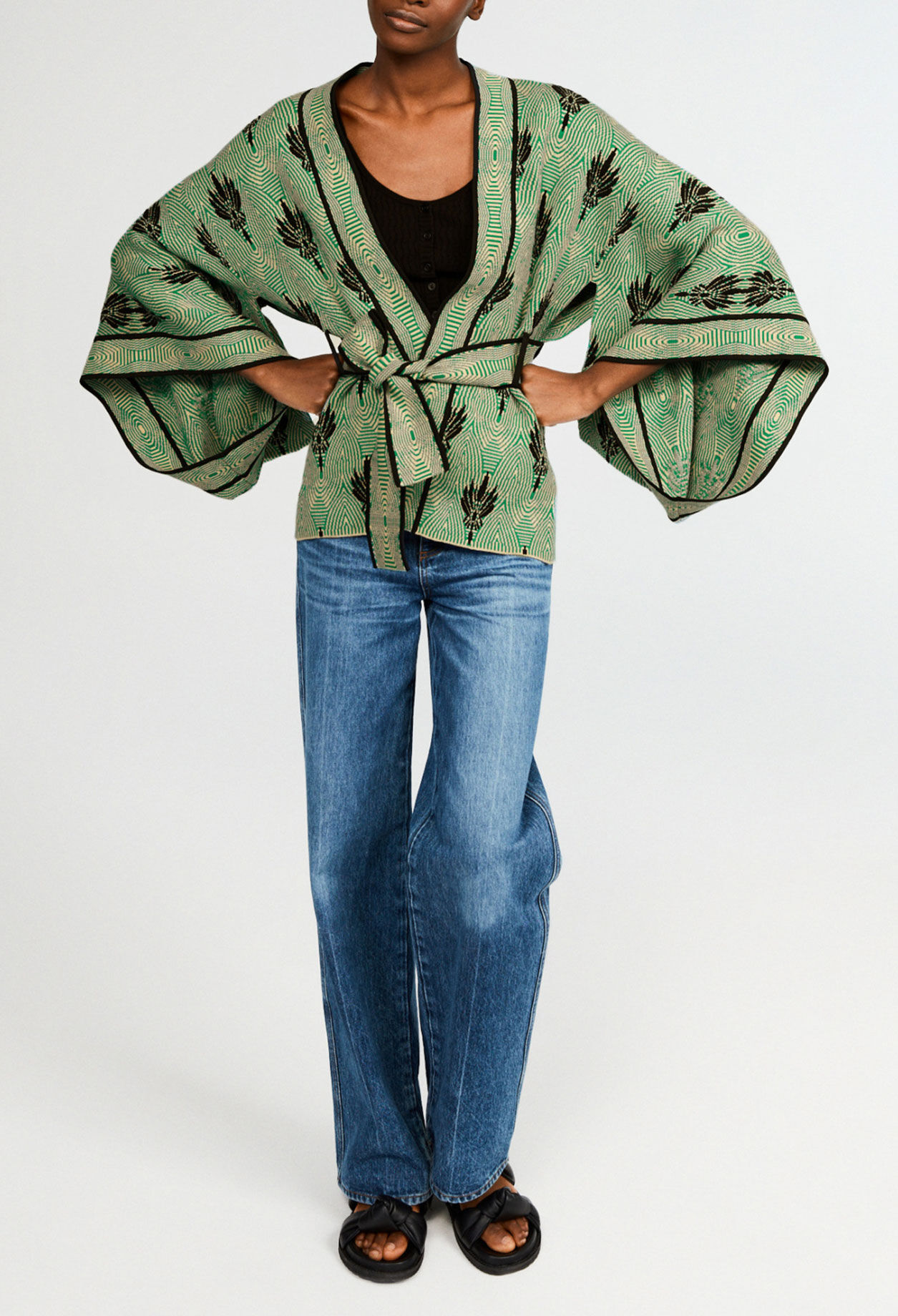 Cardigan im Kimono-Schnitt