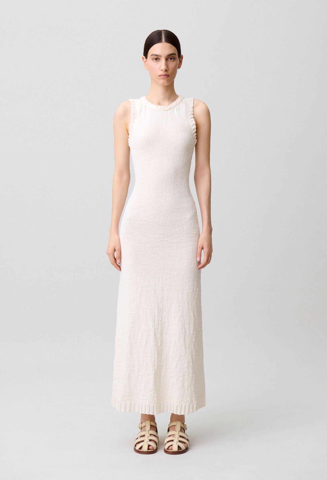 Langes Strickkleid