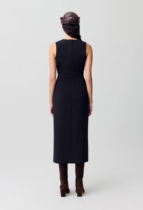 Langes schwarzes Kleid