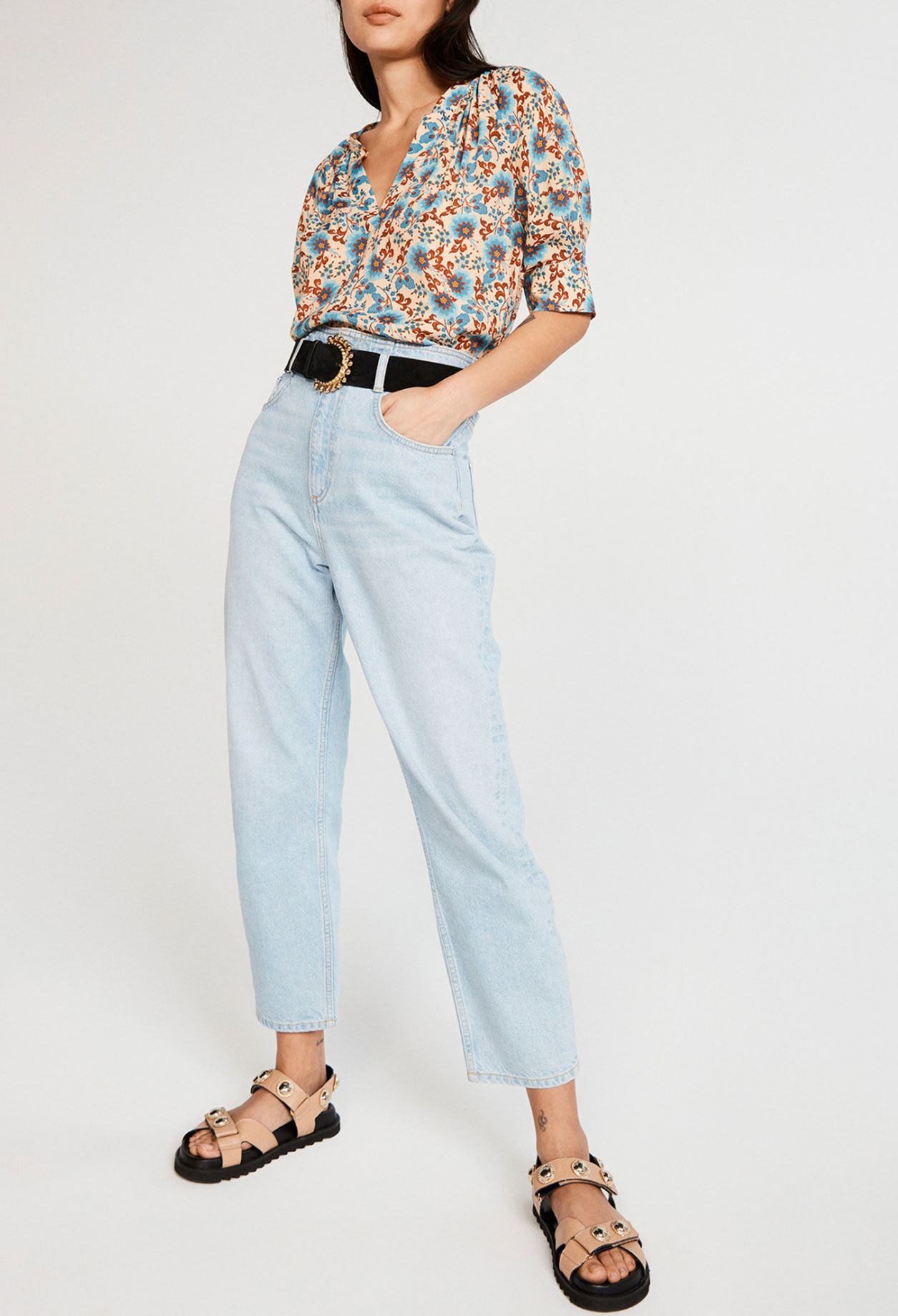 Kurzärmelige Bluse