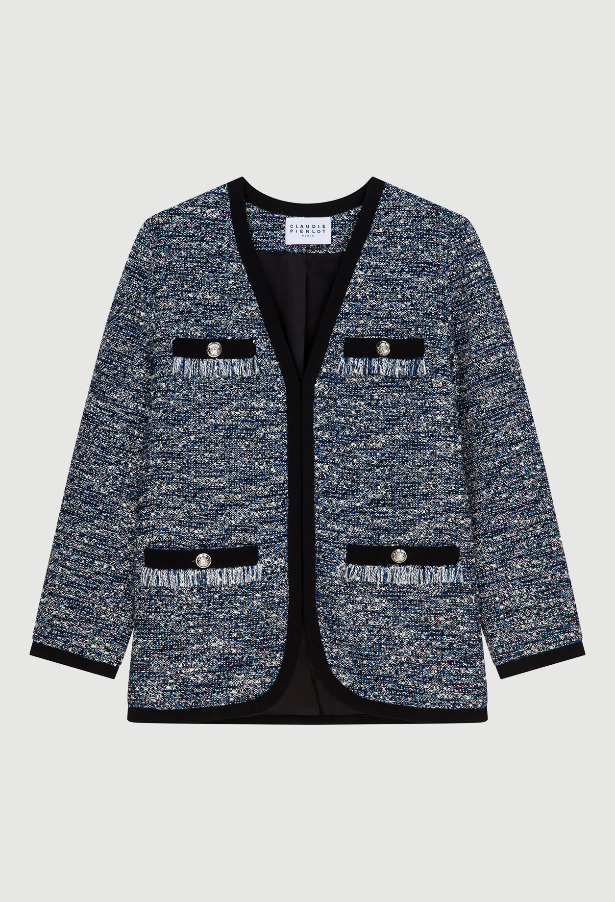 Tweedjacke mit Borten