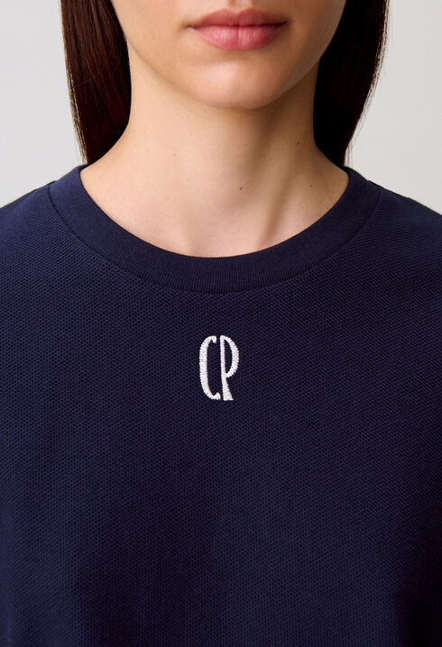 Besticktes Baumwoll-T-Shirt