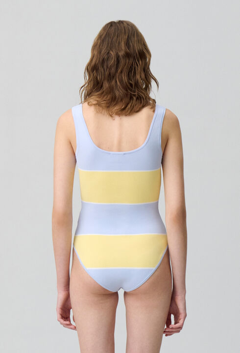 Zweifarbiger Feinstrick-Body