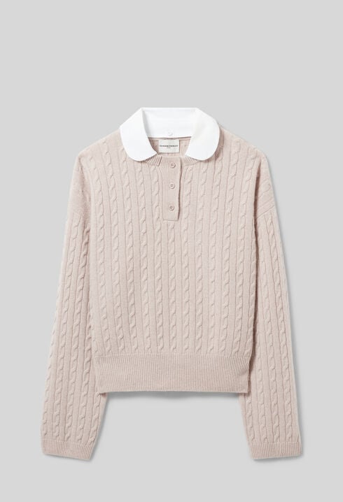 Pullover mit Bubikragen