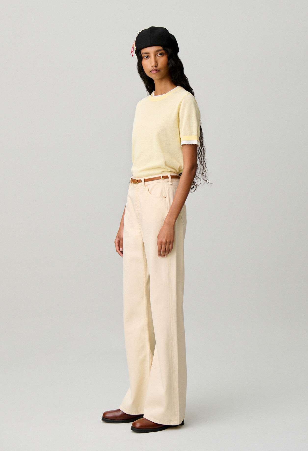 High-Waist-Schlagjeans