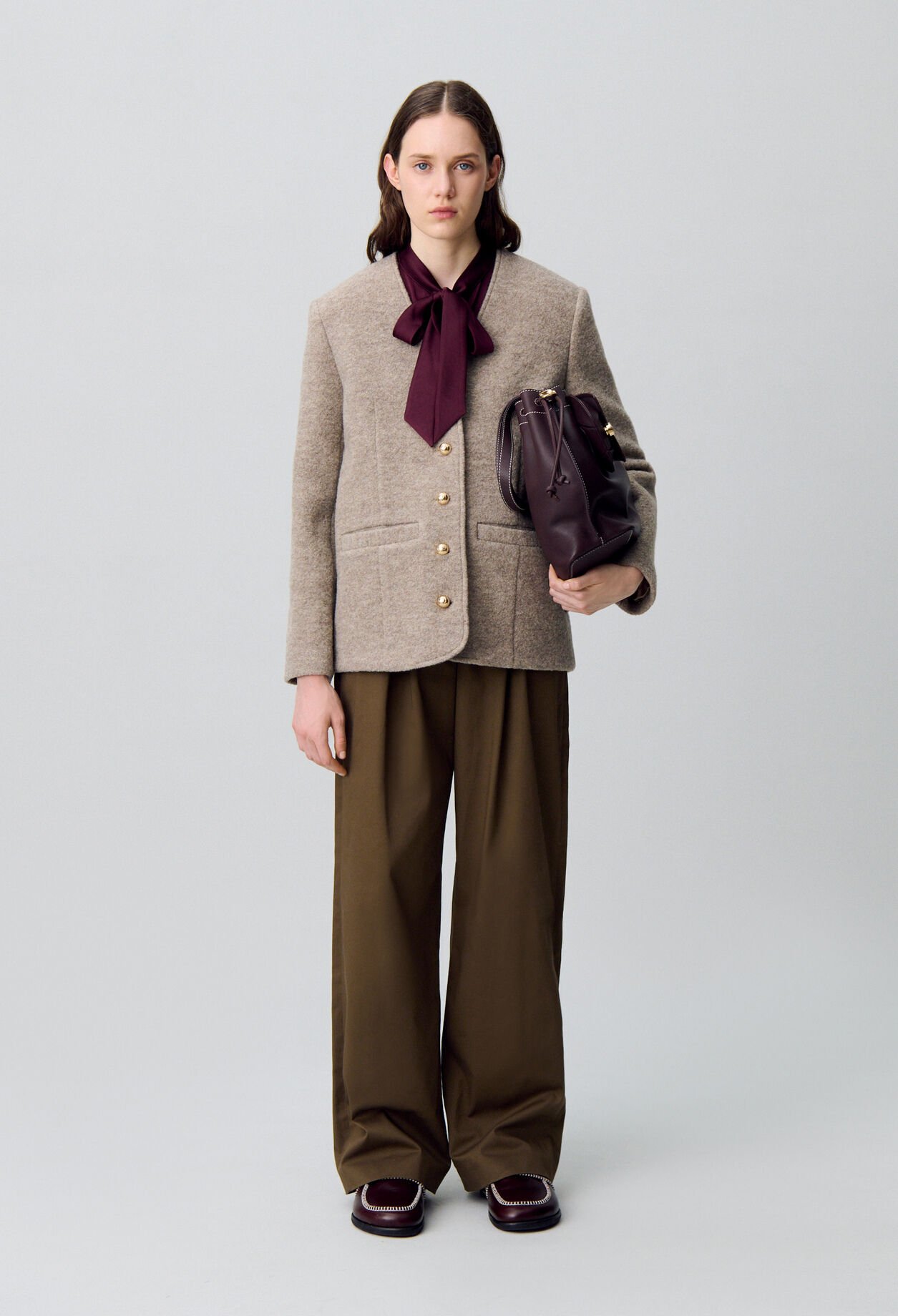 Knopfjacke aus Wolle