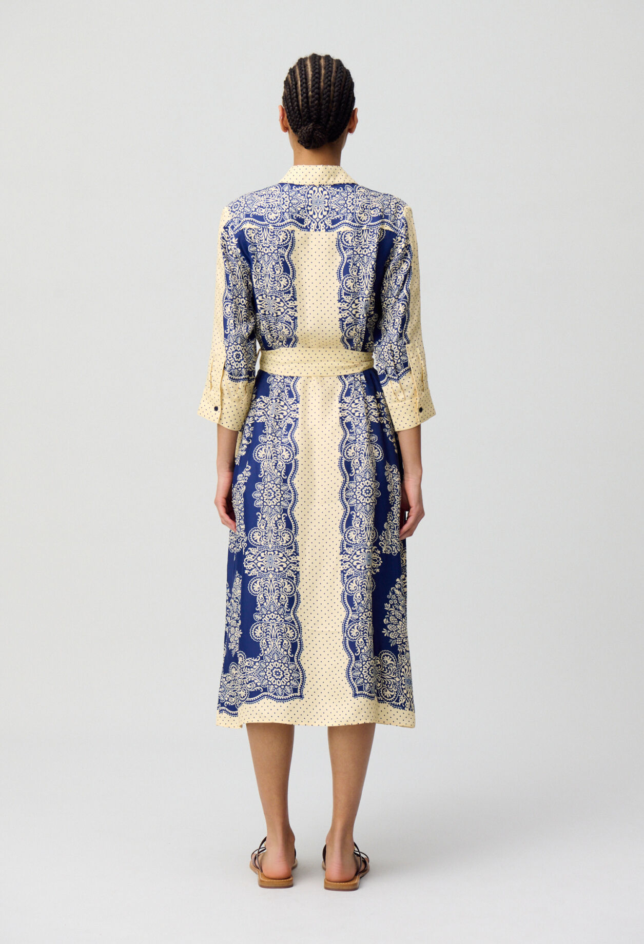 Bedrucktes langes Kleid