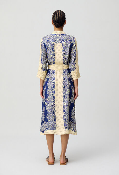 Bedrucktes langes Kleid