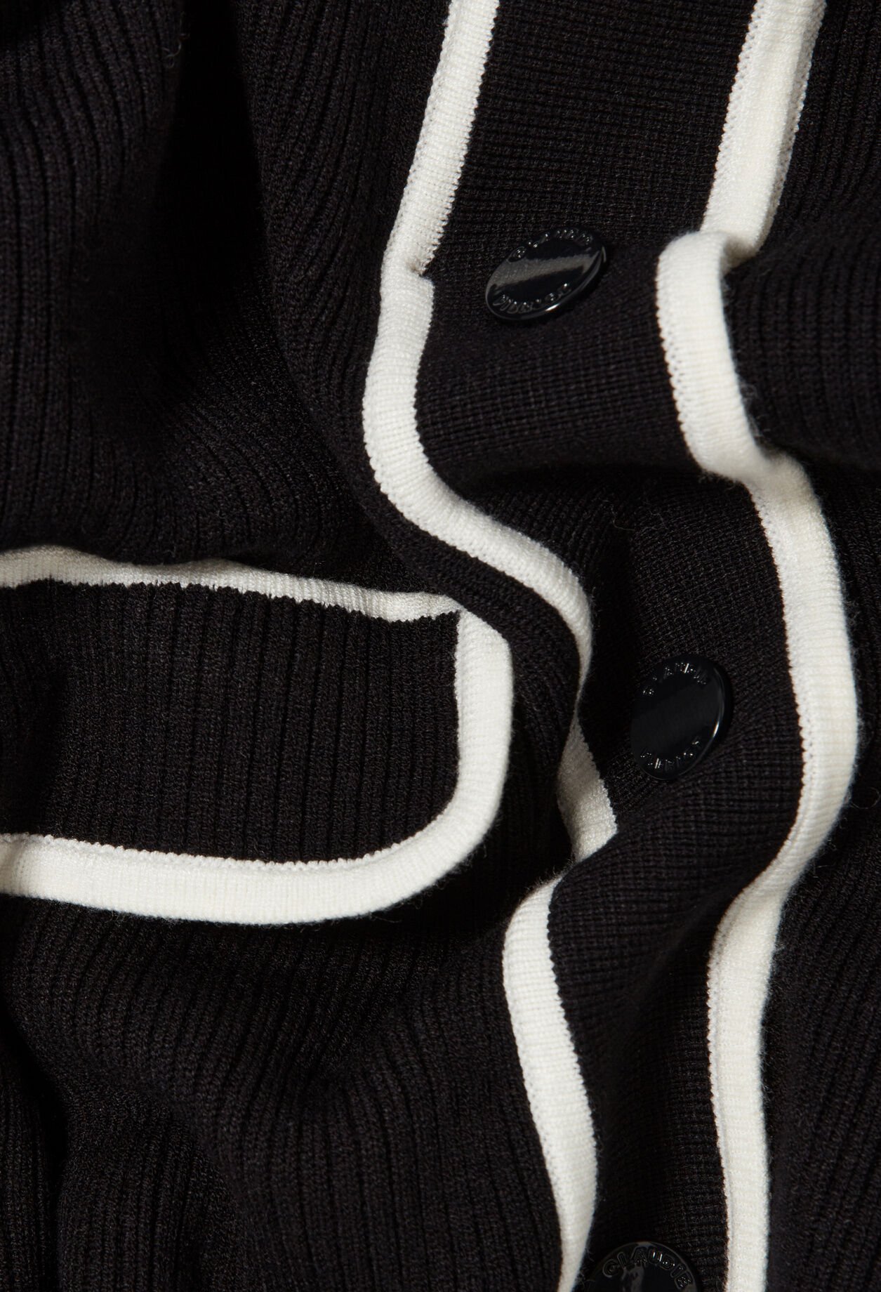 Zweifarbiger, dicker Cardigan