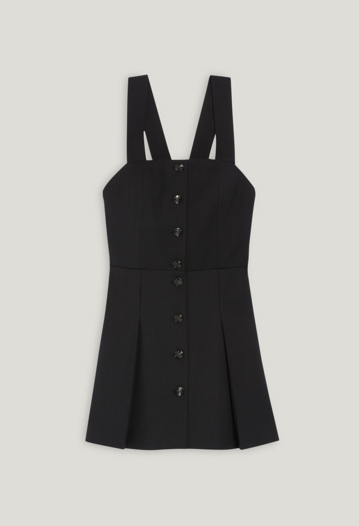 Kurzes trägerloses schwarzes Kleid