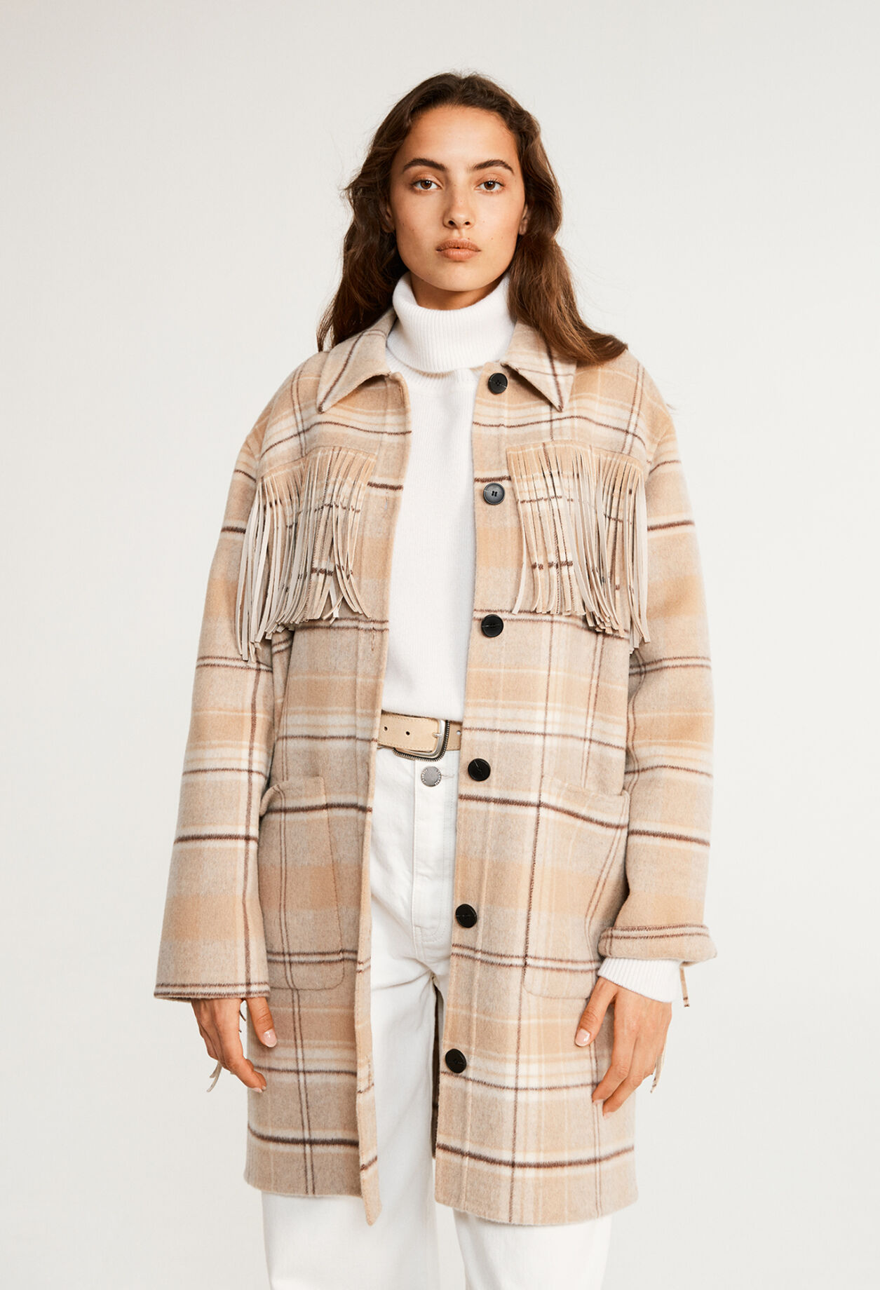Oversize-Jacke mit Karomuster