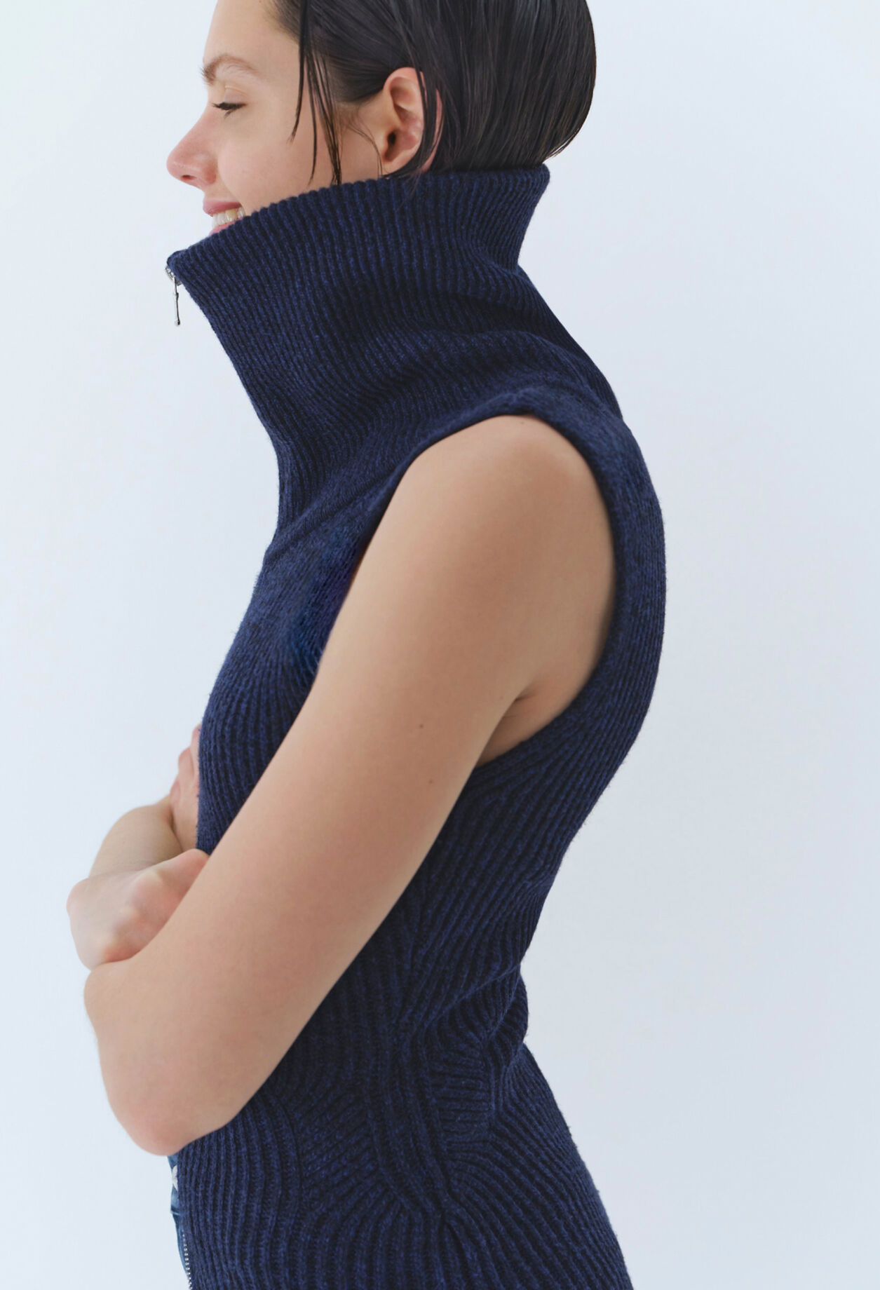 Strickkleid mit Reißverschluss