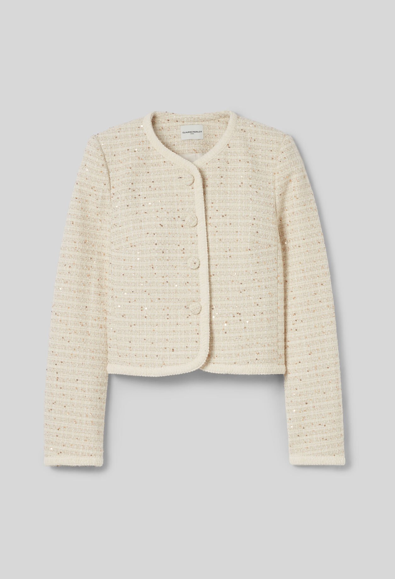 Kurze Tweedjacke mit Knöpfen