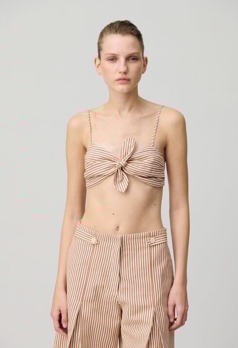 Gestreiftes Bandeau-Top