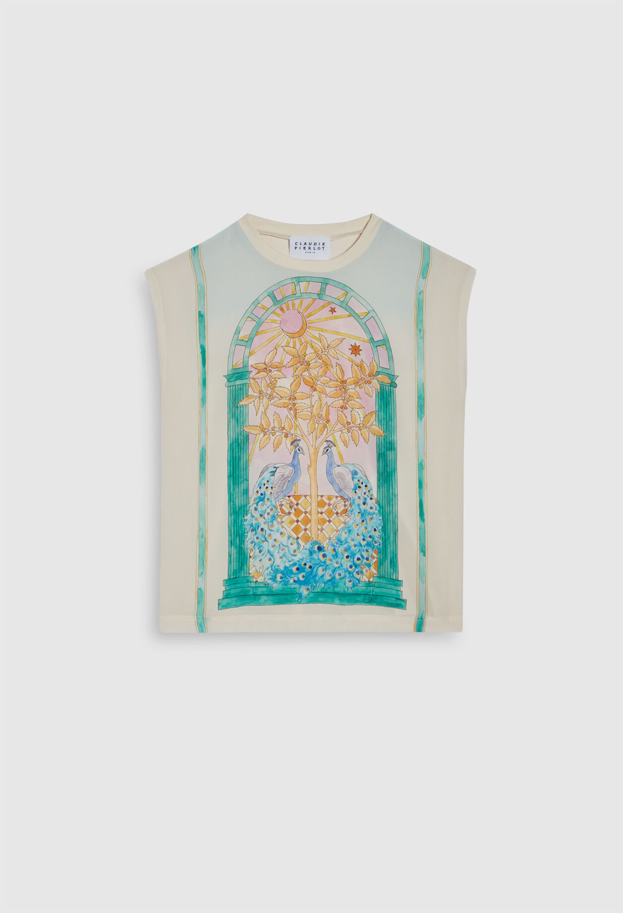 Bedrucktes T-Shirt aus Seide
